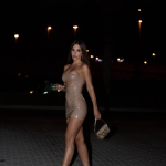 Gloss Strapless Bodycon